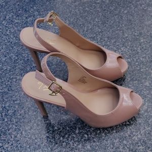 Thalia Sodi Nude Open Toe Open Back NWT Heels